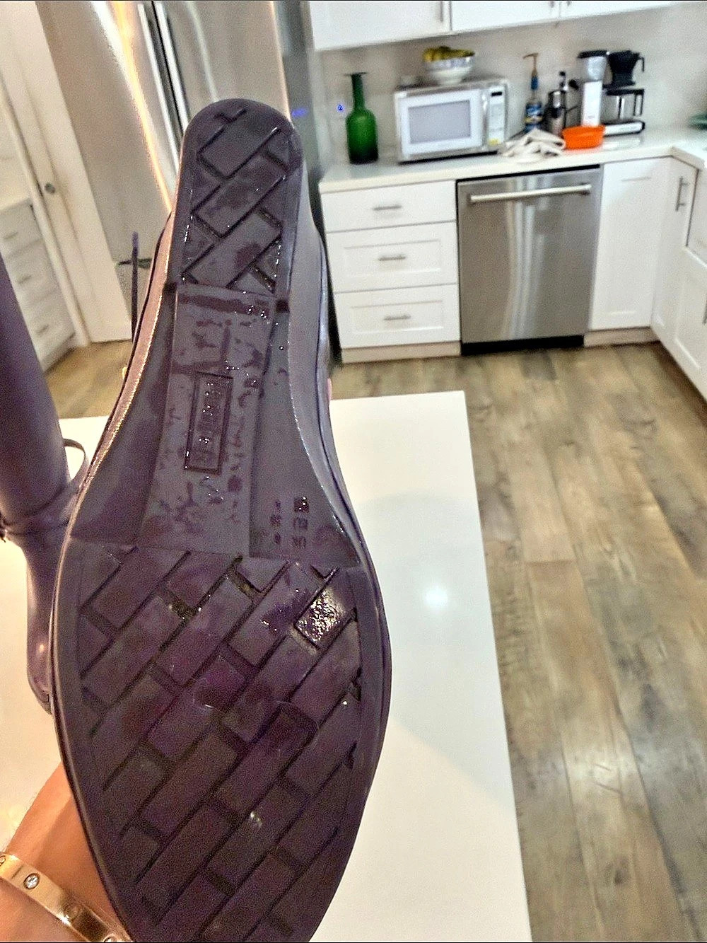 Hunter Andora Tall Wedge Rain Boots Purple๐๐ - Picture 13 of 16